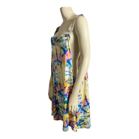 Eye Candy Tie Dye Festival Overall Dress 3X Plus Boho Hippie Retro - Picture 3 of 6